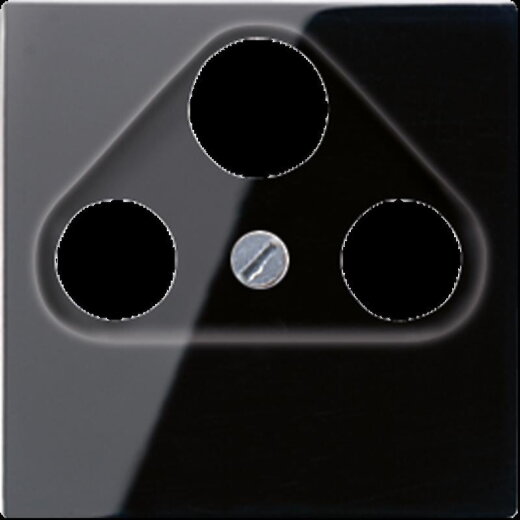Jung Abdeckung für Universal-Sat/BK-Dosen, Duroplast, Serie A, schwarz A561PLSATSW