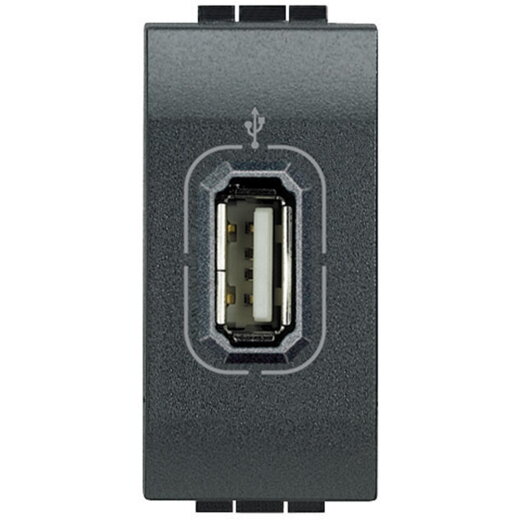 Bticino Anschlussdose L4285 USB anthrazit