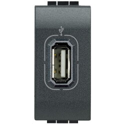 Bticino Anschlussdose L4285 USB anthrazit