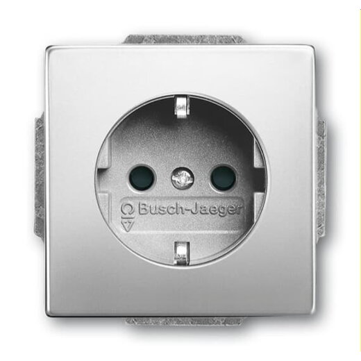 Busch-Jaeger Steckdoseneinsatz 20 EUCBLI-866, edelstahl