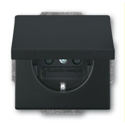 Busch-Jaeger Steckdoseneinsatz 20 EUKBR-885, schwarz matt