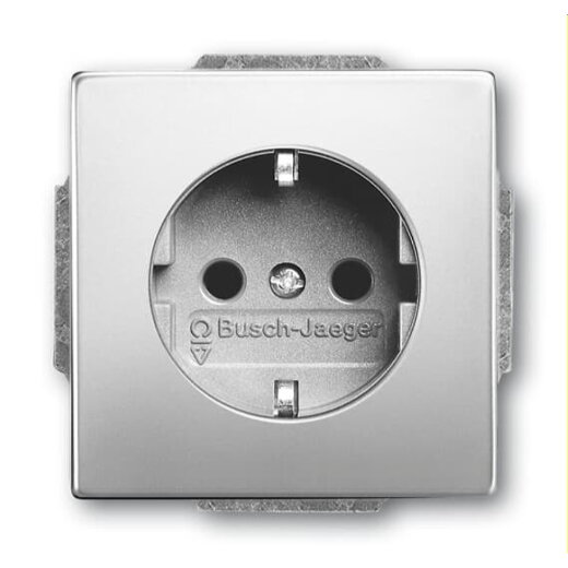 Busch-Jaeger Steckdoseneinsatz 2300 EUCB-866, edelstahl