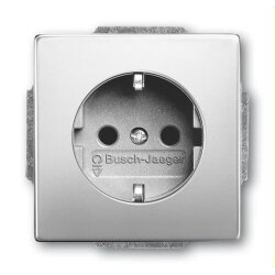 Busch-Jaeger Steckdoseneinsatz 2300 EUCB-866, edelstahl