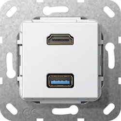 Gira Einsatz 567903 2.0a + HDR + USB 3.0A Kab rw