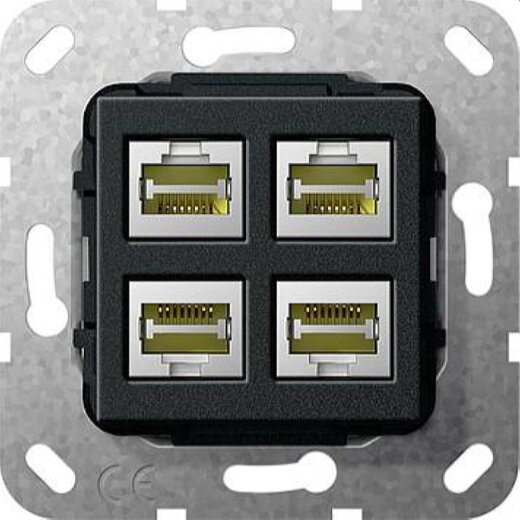 Gira Einsatz 569810 RJ45 Cat.6a 10GB 4f Kup sw m