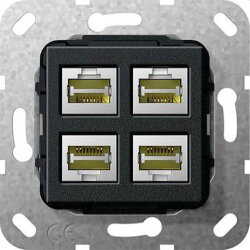 Gira Einsatz 569810 RJ45 Cat.6a 10GB 4f Kup sw m