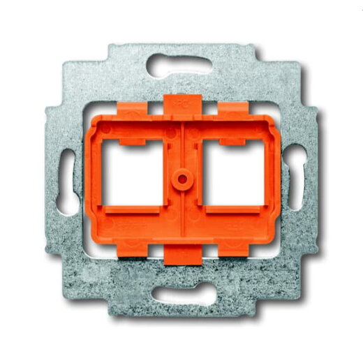 Busch-Jaeger Tragring 1819 2x ModularJack Sockel, orange