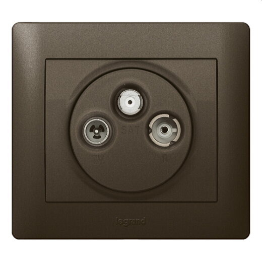 Legrand Antennenabdeckung 771289 3Loch Hirschm. Galea dark bronze