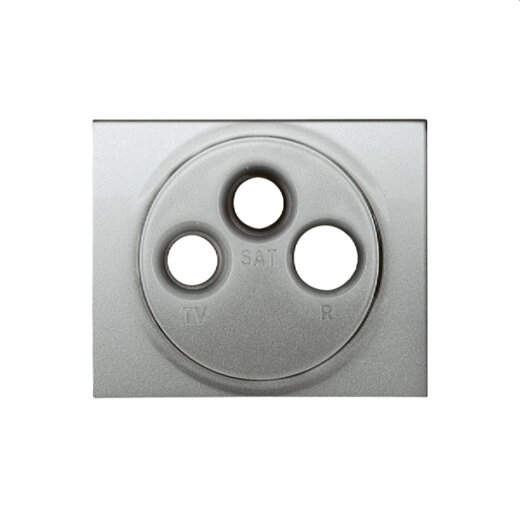 Legrand Antennenabdeckung 771389 3Loch Hirschm. Galea soft alu