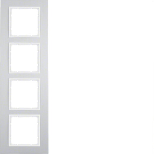 Berker Rahmen 10146914 alu/polarweiss 10146914