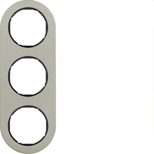 Berker Rahmen 10132004 edelstahl/schwarz 10132004