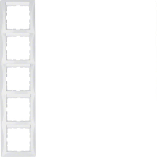 Berker Rahmen 5fach senkrecht S.1 polarweiss glänzend 10158919
