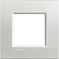 Bticino Rahmen LNA4802AG SILVER 2-modulig