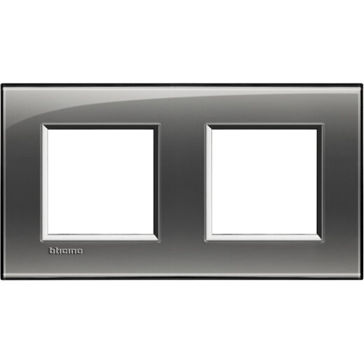 Bticino Rahmen LNA4802M2KF RAUCHGRAU 2x2-mod