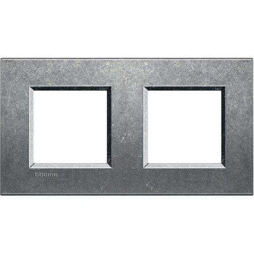 Bticino Rahmen LNA4802M2NA ALU NATUR 2x2-mod