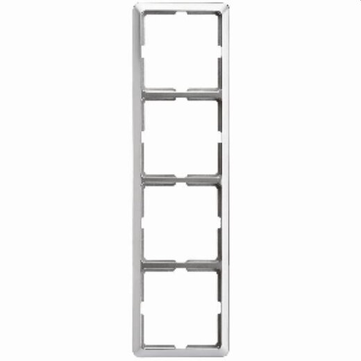 ELSO Rahmen 2044111 4fach SCALA edelstahleffekt