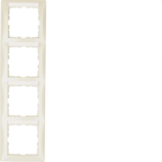 Berker Rahmen 4fach senkrecht S.1 weiss glänzend 10148912