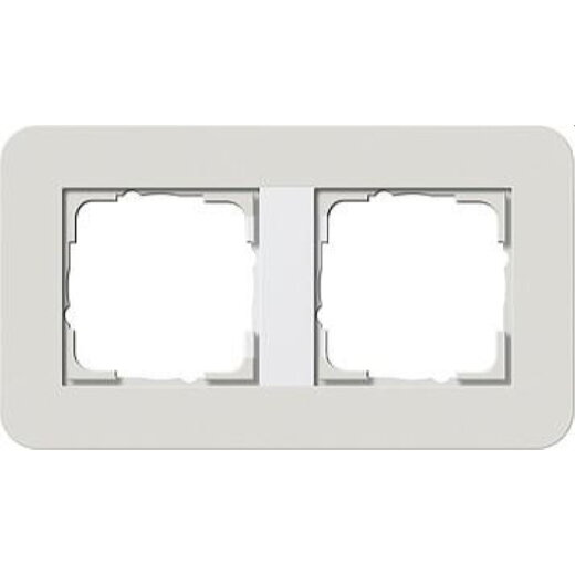 Gira Rahmen 0212411 2fach E3 Hellgrau/Reinweiss