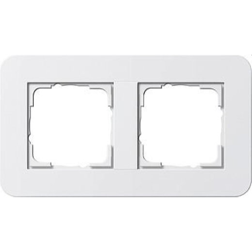 Gira Rahmen 0212410 2fach E3 Reinweiss/Reinweiss