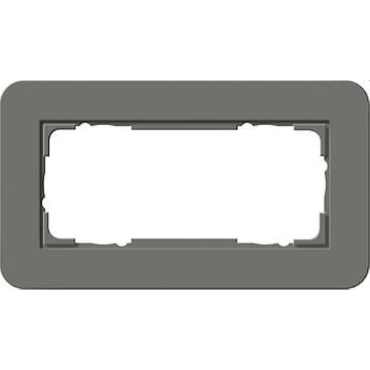 Gira Rahmen 1002413 2fach E3 Dunkelgrau/Reinweiss