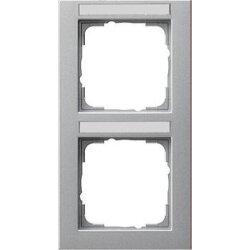 Gira Rahmen 110225 2fach BSF senkr. E2 Farbe Alu