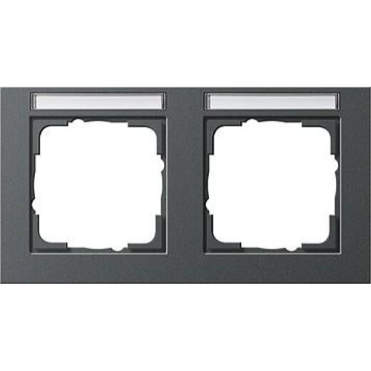 Gira Rahmen 109223 2fach BSF waager. E2 anthrazit