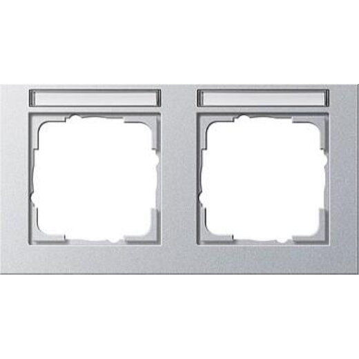 Gira Rahmen 109225 2fach BSF waager. E2 Farbe Alu