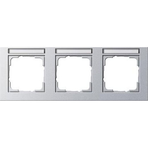 Gira Rahmen 109325 3fach BSF waager. E2 Farbe Alu