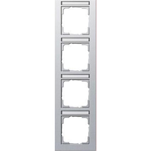 Gira Rahmen 111425 4fach BSF senkr. E2 Farbe Alu