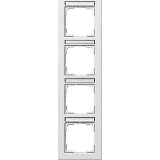 Gira Rahmen 111429 4fach BSF senkr. E2 reinweiss