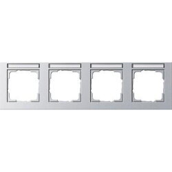 Gira Rahmen 109425 4fach BSF waager. E2 Farbe Alu