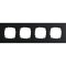 Gira Rahmen 0214126 4fach Esprit Aluminium schwarz