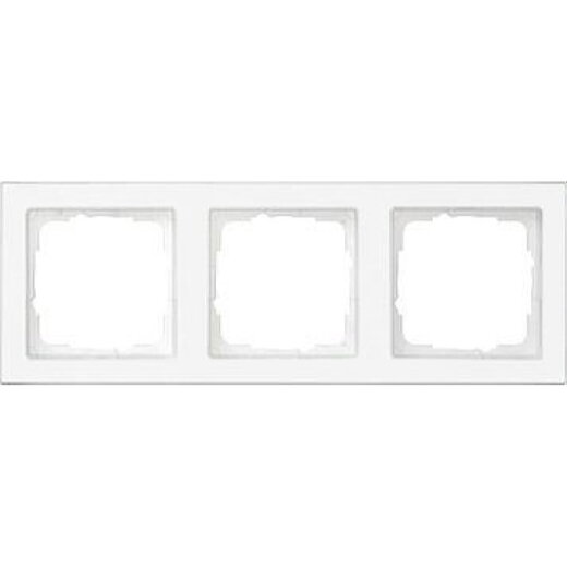 Gira Rahmen 071322 3fach durchg beschreib E2 Klar/rw