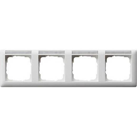 Gira Rahmen 109427 4fach BSF waag Standard 55 rw m