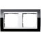 Gira Rahmen 0212733 2fach + ZR rw Event Klar schwarz