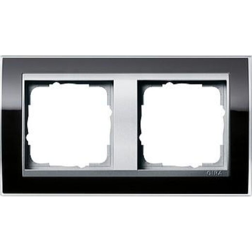 GIRA Rahmen 2fach ZR Alu Event Klar schwarz (0212736)