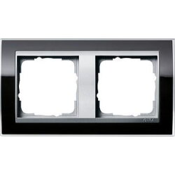 GIRA Rahmen 2fach ZR Alu Event Klar schwarz (0212736)