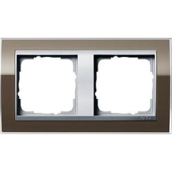 Gira Rahmen 0212766 2fach + ZR Alu Event Klar Braun