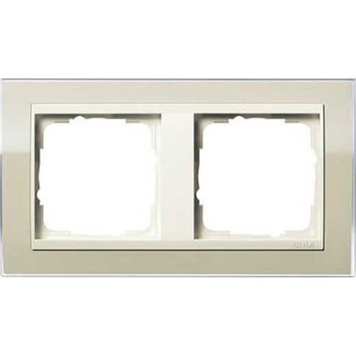 Gira Rahmen 0212771 2fach + ZR cw Event Klar Sand