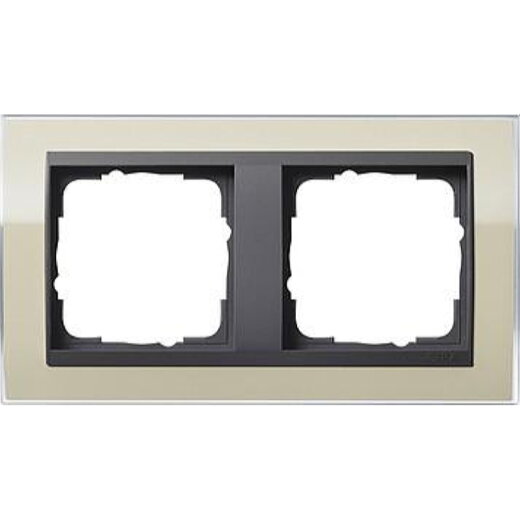 Gira Rahmen 0212778 2fach + ZR Anth Event Klar Sand