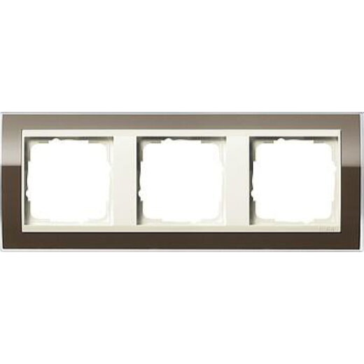 Gira Rahmen 0213761 3fach + ZR cw Event Klar Braun