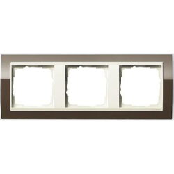 Gira Rahmen 0213761 3fach + ZR cw Event Klar Braun