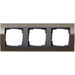 Gira Rahmen 0213768 3fach + ZR Anth Event Klar Braun