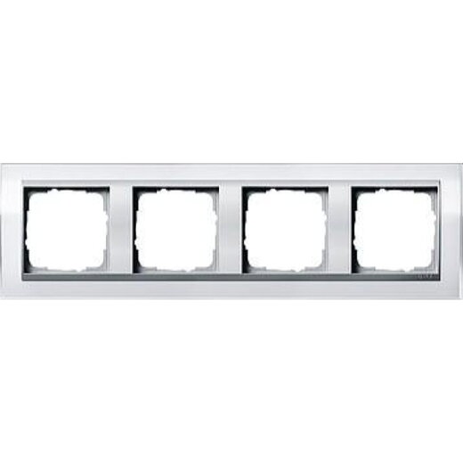 Gira Rahmen 0214726 4fach + ZR Alu Event Klar weiss