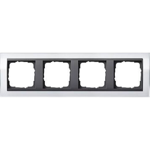 Gira Rahmen 0214728 4fach + ZR Anth Event Klar weiss