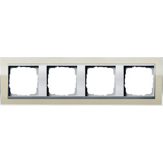 Gira Rahmen 0214776 4fach + ZR Alu Event Klar Sand