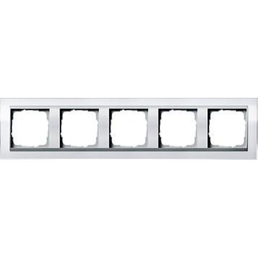 Gira Rahmen 0215726 5fach + ZR Alu Event Klar weiss