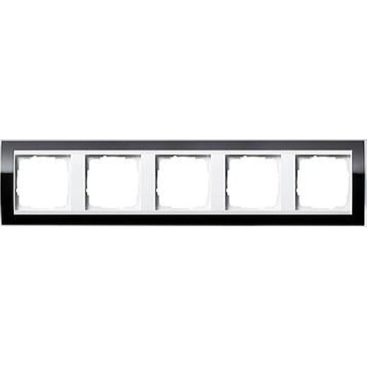 Gira Rahmen 0215733 5fach + ZR rw Event Klar schwarz
