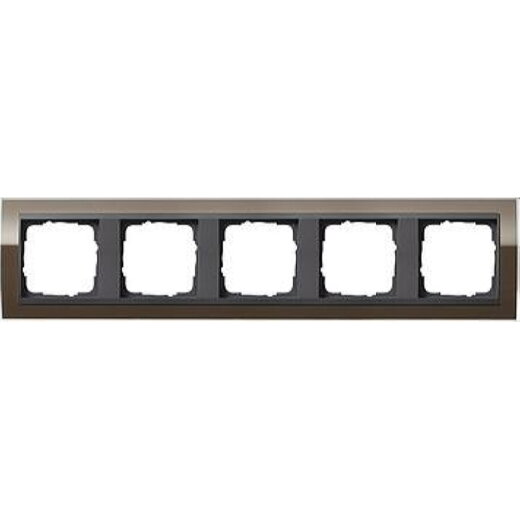 Gira Rahmen 0215768 5fach + ZR Anth Event Klar Braun