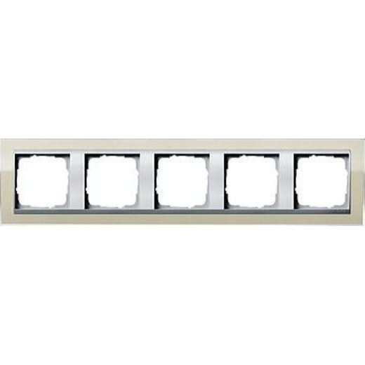 Gira Rahmen 0215776 5fach + ZR Alu Event Klar Sand